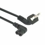 Upix 1.3 Metres 2Pin Power Cord (with L-Shaped Connector) for Laptop, Printer, Camera, LCD/TFT CRT Monitor
