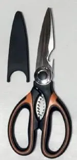 DEB's CARE Premium Heavy Duty Shears Ultra Sharp Stainless Steel Multi-function Kitchen Scissors for Chicken Poultry Fish Meat Vegetables Herbs BBQ (Pack of 1)