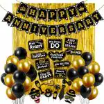 Zyozique Happy Anniversary Decoration Combo Kit / Anniversary Decoration Items (Pack of 50)