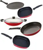 Nirlon 5 pcs of Non-stick Pot and Pans Cookware Set