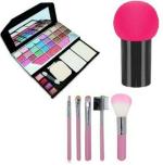 Lenon Beauty 6155 Makeup Kit + Mushroom Head Beauty Blender + 5 pcs brushes set (7 Items in the set)
