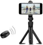 Phagqu Black Extendable Selfie Stick With Tripod Stand