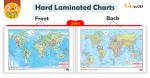 GO WOO 2 IN 1 WORLD POLITICAL AND PHYSICAL MAP IN HINDI Educational Posters