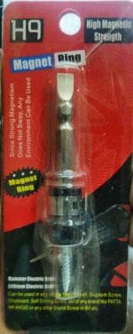 H9 Black Ultra Magnetic Ring Screwdriver Bit (Magnetizer Ring + Bit) For Industrial & Home Use In Wood & Particle Board