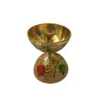 SK Craft Brass Nandadeep Long Akhand Diya Oil lamp (Pack of 1)