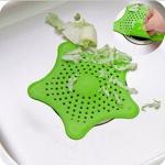 GILMEAT star shape sink filter star filter silicon star shaped sink filter Rubber Star Bathroom Sink Drain Hair Catcher Bath Plug Plunger Filter Coater -(Pack of 5PCS)