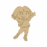 PAPERICIOUS Lippan Art Mandala Raw Pre Marked MDF Base Dora explorer(25cm)