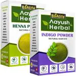 BaAlife Indigo and Henna Powder Natural & Pure Hair Dye / combo pack