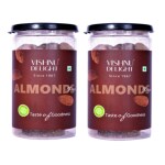 VISHNU DELIGHT Crunchy, healthy, Deliciously CHOCO Flavored Almonds Combo (240 g) Almonds (2 x 120 g) I Antioxidant, Protein and Nutrient Rich Healthy Diet Snacks