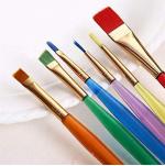 ECLET Colourful Paint Brush Set (Pack of 6)