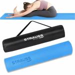 Strauss Anti Skid EVA Yoga Mat with Carry Bag , 6mm, (Sky Blue)