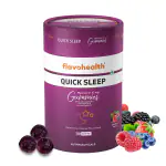 Flavohealth Quick Sleep Melatonin 10mg Gummy| Sleep Gummies for Women & Men| Melatonin Gummies with Ashwagandha Chamomile and Lemon Balm Ext| Mix Berry Flavour| 30 Tasty Sleeping Gummies