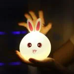 DAPEMPORIUM rabbit lamp touch dimming bedside lights bunny lamp tap lights kids night lights nursery night light touch light kid night light 1pc