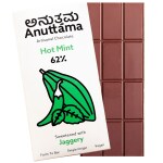 ANUTTAMA Dark Chocolate | 62% Cocoa | Mint Leaf Powder | Natural Jaggery Sweetened | Handmade Chocolate | Dark Chocolate Sugar-Free | Dark Chocolate Bar | No Artificial Flavours and Colors| No Preservatives | Vegan | Natural Chocolate Bar 50 gm