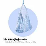 Baybee Blue Baby Hanging Swing Cradle jhula With Mosquito Net & Spring (0 to 12 M)