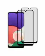 GADGETRONICS Samsung A22 5G Black Tempered Glass Scratch Resistant Screen Protector (Pack of 2)