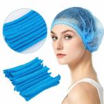 AM SAFE-X Disposable Stretchable White Caps - Cover Hair for Cooking & Hygiene (100 pieces)