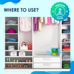 BLU by Absorbia | Moisture Absorber with Activated Charcoal | Pack of 3 (560ml) Absorption Capacity 600ML | Dehumidifier for Wardrobes & Closets | Fights Against Moisture, Mould, Fungus & Musty smells