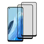 Kite Digital [Pack of 2] Oppo Reno 7 Pro Matte Finish [Black] Tempered Glass Screen Protector with Edge to Edge Coverage - Easy Installation Kit