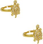 Vridaann Dahuf Women Gold Plated Tungsten Meru Swarovski Rings