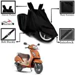 Kedit TVS Jupiter Classic Motorcycle Bike Scooty Cover Black Colour Water Resistant - UV Protection & Dust Proof Imported Fabric Quality,Sun Protection,Weather Bike - Scooty Two Wheeler Body CoverTVS Jupiter Classic