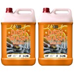 FLISKO Dishwash Liquid 10 Liter Orange | Non-Toxic, Plant Based | Removes Tough Grease, Soft on Hands | Baby & Pet Safe