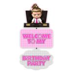 Suruchi Strokes Boss Baby Girl Welcome Poster theme Birthday Decorations party items