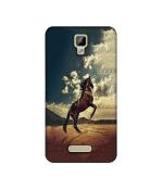 Casotec Rising Horse Design Printed Silicon Soft TPU Back Case Cover for Gionee P7
