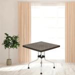 NILKAMAL ORCHID PREMIUM 4 SEATER SQUARE FOLDING ALUMINIUM LEGS DINING TABLE SEASON RUST BROWN