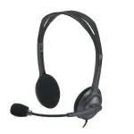 Logitech H111 Lightweight Wired On Ear Headphones (Black)
