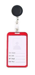 Shining Zon Heavy Duty Retractable Badge Holder with Aluminum Metal Vertical ID Card Holders for Office ID Cards (Set Of 10 Red Yoyo)