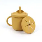 ZoZoBaa Non Slip Yellow Silicone Sippy Cup With Straw - 250 ml