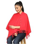nene Breastfeeding Multi Purpose Scarf The Jersey Cotton Nursing Shawl, Breathable Breastfeeding Cover-Light Pink- Large Size 165cmX55cm (Red)
