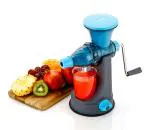 GRECY Carrot Hand Juicer For Fruits And Vegetables With Steel Handle Vacuum Locking System,Shake,Travel Juicer For Fruits And Vegetables,Fruit Juicer For All Fruits,Juice Maker Machine (Blue)
