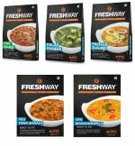 Freshway Ready To Eat Combo (Palak Paneer, Paneer Bhurji, Pav Bhaji, Tawa Masala, Makkhanwala)