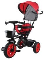 Joyride Red Plastic Tricycle With Canopy And Parental Adjust Push Handle, 1.5 To 5 Years