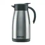 Borosil Hydra Silver Teapot 1000 ml Stainless Steel Double Wall Vacuum Insulated | 18 Hours Hot & 24 Hours Cold