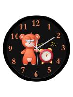 WENS Multicolor Plastic Cartoon Non-Ticking Battery Operated Kids Wall Clock 29 cm x 29 cm
