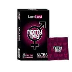 NottyBoy LoveLust Ultra Ribbed Condoms - 10 units