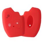 Ashar KeyHub Silicone Key Cover Compatible for Mahindra: Xylo| Scorpio| Quanto (3 Button Remote Key) (Red)
