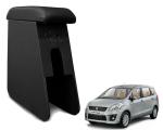 WolkomHome Car Arm Rest Wooden Armrest Black Color with Cushion & Storage Box for Ertiga