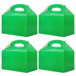 Festiko 12 Pcs Green Party Treat Boxes, Party Favor Boxes, Goodie Boxes, Cookies Boxes, Party Favor Candy Boxes, Gable Paper Gift Boxes With Handles, Party Supplies Decoration