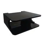 Papper Humra Set top Box Stand | WiFi Router Holder Wooden Wall Shelves | Setup Box Stand for Home | Wall Mount Stylish WiFi Router Holder TV Cabinet Living Room Furniture (Color-Black)