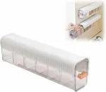 House of Quirk Wall Mount 6 Cell Drawer Storage Boxes Acrylic Organizers-White