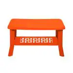 Wow Craft Plastic Center / Coffee Table (Tea POY Table) for Living Room, Office & Garden (Orange)