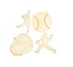 Decor Kafe Paintable Cricket Theme Wooden Laser Cut Decoration DIY Products (Pack of 20)