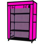 ROBMOB 4 Tier Multifunctional Shoe Rack for Compact Space at Office, Home(Pink)