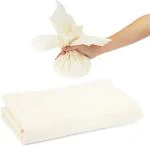 OREAYU 1 Mtr Muslin Cheese Cloth for Kitchen, Unbleached Reusable Cotton for Straining Juice as Strainer, Jalebi, Paneer, Curd, Cheese, Sprouting Beans-1 x 1 Meter