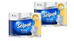 SELPAK Extra Kitchen Towel Tissue Paper with Oil Absorbing Strength 3rolls/pack - 2 Pack Combo