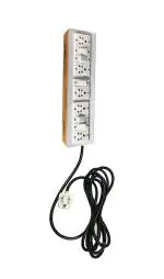 Saifpro Wood Electric Extension Board With 5 Switches, 5 Sockets 5 Ampere Wire Length 3 Ms - 3 Meters